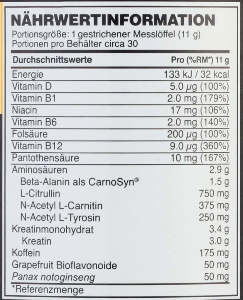 Gold Standard Pre-Workout - 330g / 30 Portionen (Optimum Nutrition)